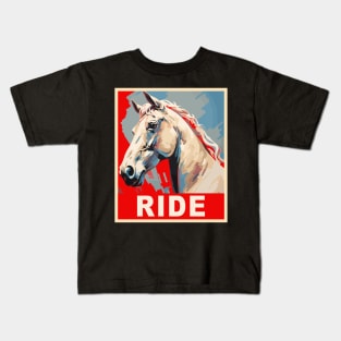 Funny Horse Equestrian Gifts Horseback Riding Kids T-Shirt